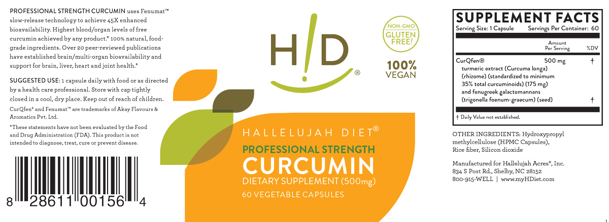 Professional Strength Curcumin Label